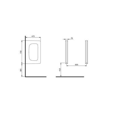Bocchi Taormina Pisuvar Ara Bölme Parlak Bisküvi 1081-014-0120 - BOCCHI (2)