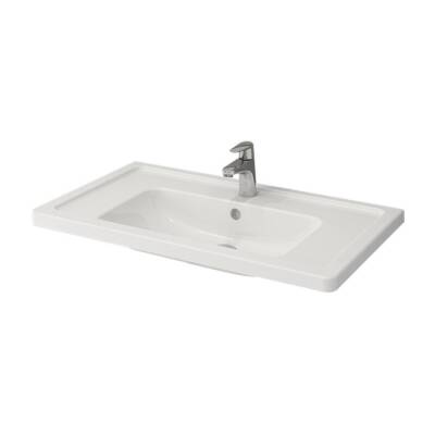 Bocchi Taormina Pro Etajerli Lavabo Parlak Beyaz 85 Cm 1008-001-0126 - BOCCHI (1)