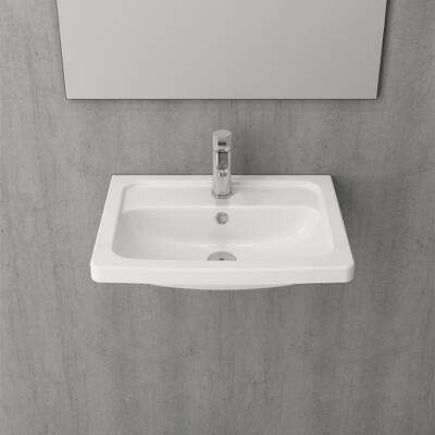 Bocchi Taormina Pro Lavabo 57 cm Parlak Beyaz 1004-001-0126 - BOCCHI (1)