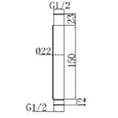 Bocchi Tavandan Tepe Duşu Kolu, 150 mm Mat Siyah - BOCCHI (1)