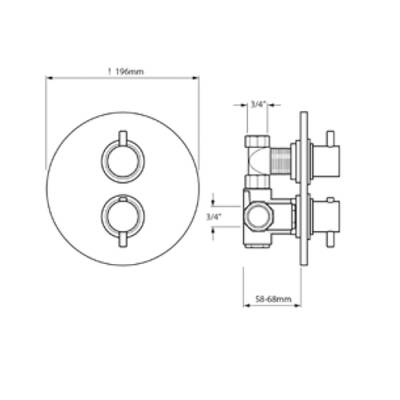 Bocchi Termostatik Duş Bataryası - 2 Yollu Yönlendirici Krom 5450 0005 - BOCCHI (1)