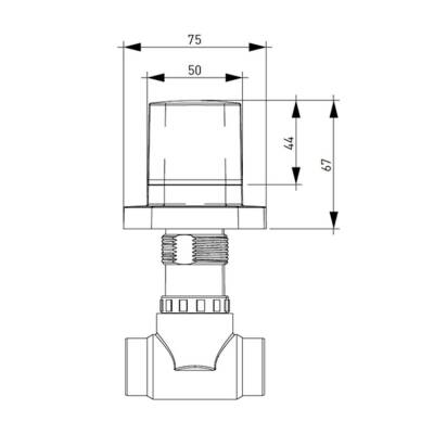 Bocchi Tula Ankastre Stop Valf Kare Rozet, G1/2 6150 0016 - BOCCHI (1)