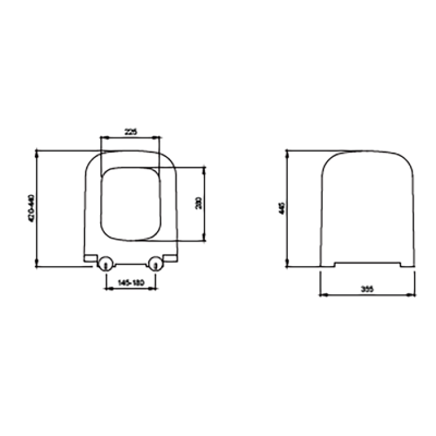 Bocchi Tutti Slim Klozet Kapağı, Parlak Burgonya Bordosu - BOCCHI (1)