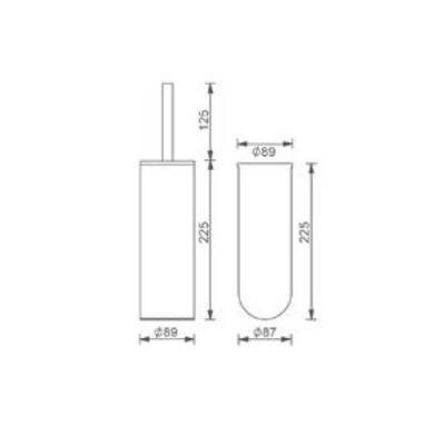 Bocchi Tuvalet Fırçalık Duvardan Mat Siyah 3053 0002 AB - BOCCHI (1)