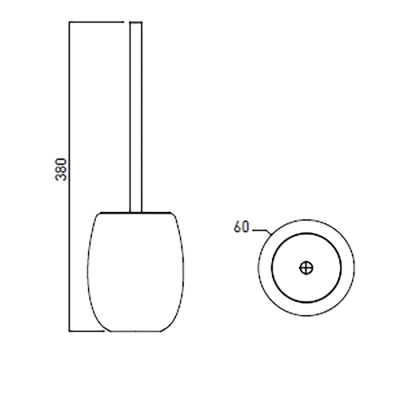 Bocchi Uovo Seramik Tuvalet Fırçalık Parlak Beyaz - BOCCHI (1)
