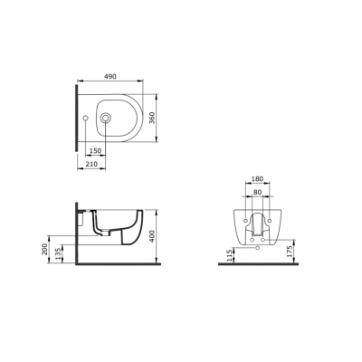 Bocchi V Tondo Asma Bide Parlak Beyaz - BOCCHI (1)