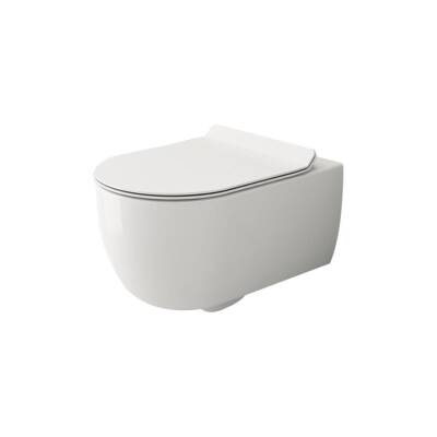 Bocchi V-tondo Asma Klozet Rimless Mat Beyaz Kapak Hariçtir 1416-002-0128 - BOCCHI