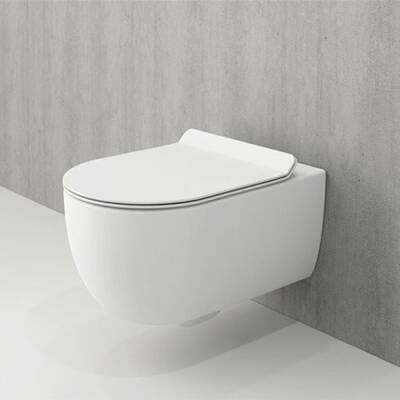 Bocchi V-tondo Asma Klozet Rimless Mat Beyaz Kapak Hariçtir 1416-002-0128 - BOCCHI (1)