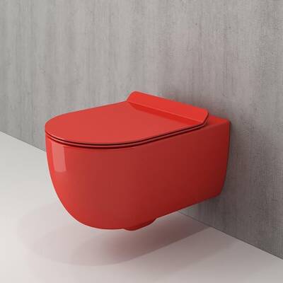 Bocchi V-tondo Asma Klozet Rimless Parlak Kırmızı Kapak Hariçtir 1416-019-0128 - BOCCHI (1)