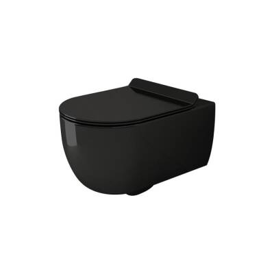 Bocchi V-tondo Asma Klozet Rimless Parlak Siyah Kapak Hariçtir 1416-005-0128 - BOCCHI