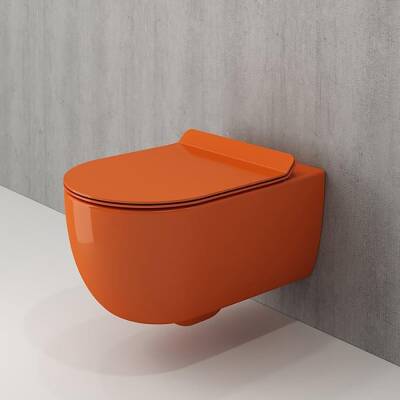 Bocchi V-Tondo Asma Klozet Rimless Parlak Turuncu Kapak Hariç 1416-012-0128 - BOCCHI (1)