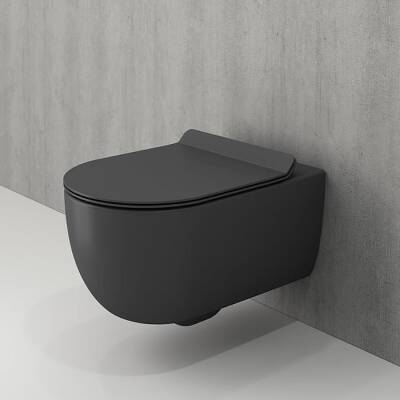 Bocchi V-tondo Rimless Asma Klozet Kanalsız Kapak Hariç Mat Antrasit 1416-020-0128 - BOCCHI (1)