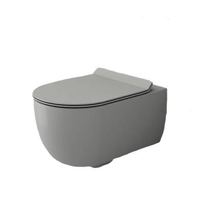 Bocchi V-tondo Rimless Asma Klozet Kanalsız Kapak Hariç Mat Gri 1416-006-0128 - BOCCHI