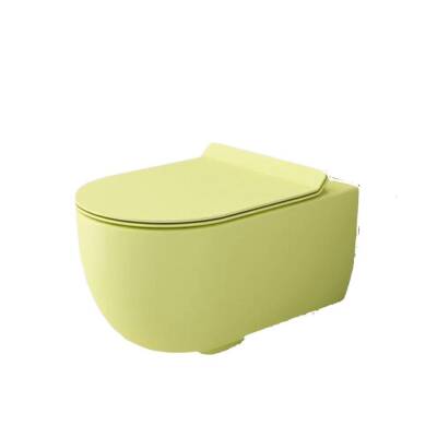 Bocchi V-tondo Rimless Asma Klozet Kanalsız Kapak Hariç Mat Sarı 1416-026-0128 - BOCCHI