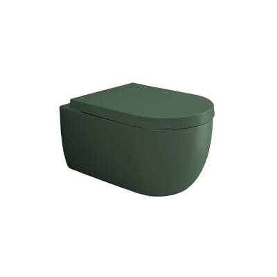 Bocchi V-tondo Rimless Asma Klozet Kanalsız Kapak Hariç Mat Yeşil 1416-026-0128 - BOCCHI