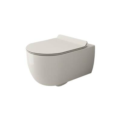 Bocchi V-tondo Rimless Asma Klozet Kanalsız Kapak Hariç Parlak Bisküvi 1416-014-0128 - BOCCHI