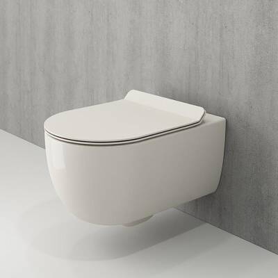 Bocchi V-tondo Rimless Asma Klozet Kanalsız Kapak Hariç Parlak Bisküvi 1416-014-0128 - BOCCHI (1)