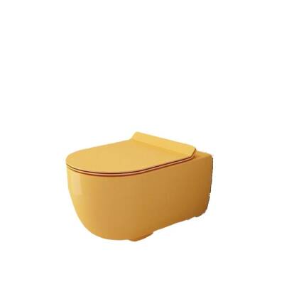 Bocchi V-tondo Rimless Asma Klozet Kanalsız Kapak Hariç Parlak Mandalina Sarısı 1416-021-0128 - BOCCHI