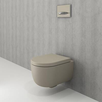 Bocchi V-Tondo Rimless Asma Klozet Kanalsız Kısa Kapak Hariç Mat Kaşmir 1417-011-0128 - BOCCHI (1)