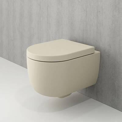 Bocchi V-Tondo Rimless Asma Klozet Kanalsız Kısa Kapak Hariç Mat Yasemin 1417-007-0128 - BOCCHI (1)