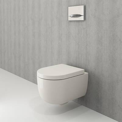 Bocchi V-Tondo Rimless Asma Klozet Kanalsız Kısa Kapak Hariç Parlak Bisküvi 1417-014-0128 - BOCCHI (1)