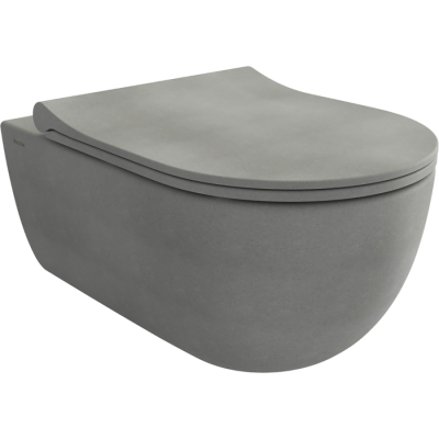 Bocchi V Tondo Rimless Asma Klozet Mat Beton - BOCCHI