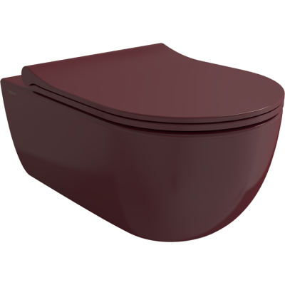 Bocchi V Tondo Rimless Asma Klozet, P.Burgonya Bordosu - BOCCHI