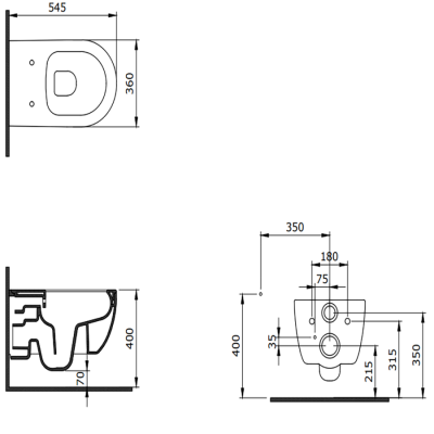 Bocchi V Tondo Rimless Asma Klozet, P.Burgonya Bordosu - BOCCHI (1)