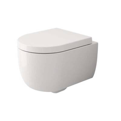 Bocchi V-tondo Rimless Kısa Asma Klozet Kapak Dahil Parlak Beyaz 1417-001-0128 - BOCCHI