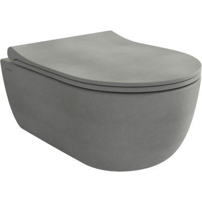 Bocchi V Tondo Rimless Kısa Asma Klozet Mat Beton - BOCCHI