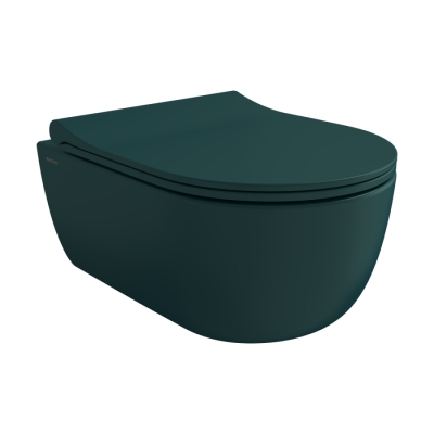Bocchi V Tondo Rimless Kısa Asma Klozet Mat Petrol Mavisi - BOCCHI