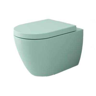 Bocchi Venezia Asma Klozet Kanalsız Mat Mint Yeşil Kapak Hariç 1295-033-0128 - BOCCHI