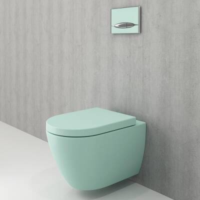 Bocchi Venezia Asma Klozet Kanalsız Mat Mint Yeşil Kapak Hariç 1295-033-0128 - BOCCHI (1)
