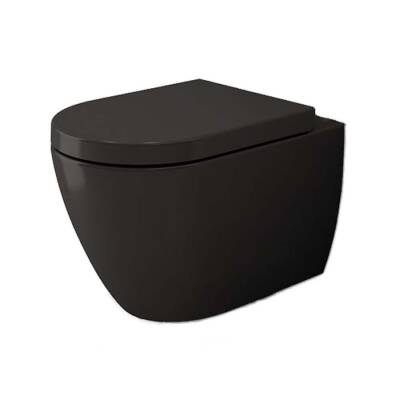Bocchi Venezia Asma Klozet Kanalsız Mat Siyah Kapak Hariç 1295-004-0128 - BOCCHI