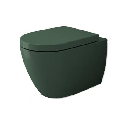 Bocchi Venezia Asma Klozet Kanalsız Mat Yeşil Kapak Hariç 1295-027-0128 - BOCCHI