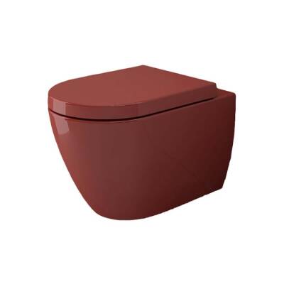 Bocchi Venezia Asma Klozet Kanalsız Parlak Kırmızı Kapak Hariç 1295-019-0128 - BOCCHI