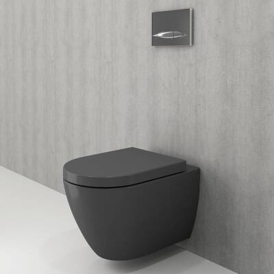 Bocchi Venezia Asma Klozet Rimless Kanalsız, Mat Antrasit, Kapak Hariç 1295-020-0128 - BOCCHI (2)
