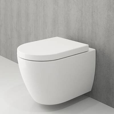 Bocchi Venezia Asma Klozet Rimless Kanalsız, Mat Beyaz Kapak Hariç 1295-002-0128 - BOCCHI (2)