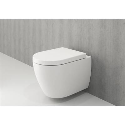 Bocchi Venezia Asma Klozet Rimless Kanalsız, Parlak Beyaz Kapak Hariç 1295-001-0128 - BOCCHI