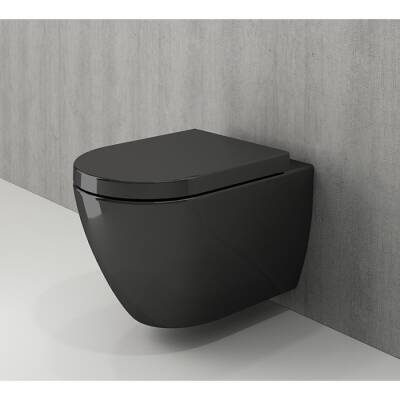 Bocchi Venezia Asma Klozet Rimless Kanalsız, Parlak Siyah Kapak Hariç 1295-005-0128 - BOCCHI