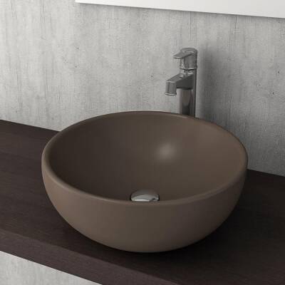 Bocchi Venezia Çanak Lavabo 45 cm Mat Kahverengi 1119-025-0125 - BOCCHI (1)