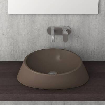 Bocchi Venezia Çanak Lavabo 56 cm Mat Kahverengi 1010-025-0125 - BOCCHI (1)