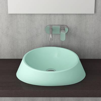 Bocchi Venezia Çanak Lavabo 56 cm Mat Mint Yeşil 1010-033-0125 - BOCCHI (1)