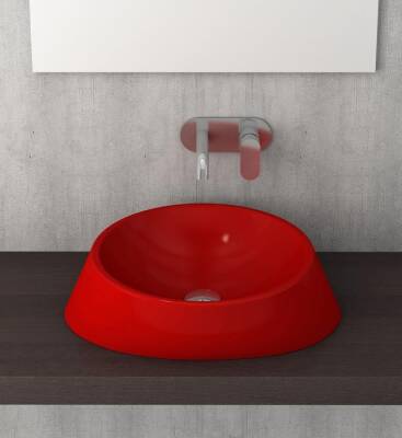 Bocchi Venezia Çanak Lavabo 56 cm Parlak Kırmızı 1010-019-0125 - BOCCHI (1)