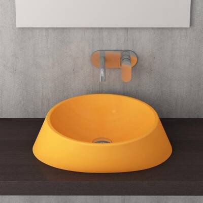 Bocchi Venezia Çanak Lavabo 56 cm Parlak Mandalina Sarısı 1010-021-0125 - BOCCHI (1)