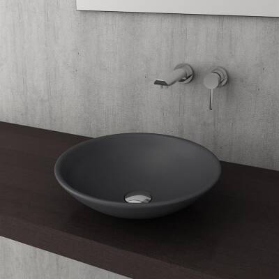 Bocchi Venezia Çanak Lavabo Mat Antrasit 40 cm 1120-020-0125 - BOCCHI (1)