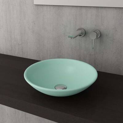 Bocchi Venezia Çanak Lavabo Mat Mint Yeşil 40 cm 1120-033-0125 - BOCCHI (1)