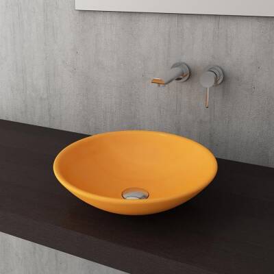 Bocchi Venezia Çanak Lavabo Parlak Mandalina Sarısı 40 cm 1120-021-0125 - BOCCHI (1)