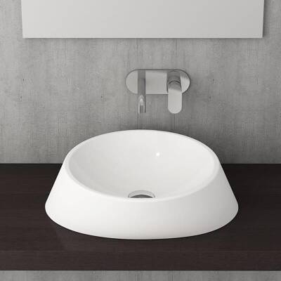 Bocchi Venezia Parlak Beyaz Çanak Lavabo 56 cm 1010-001-0125 - BOCCHI (1)