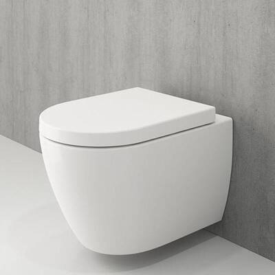 Bocchi Venezia Rimless Asma Klozet Kapak Dahil Parlak Beyaz 1295-001-0128 - BOCCHI